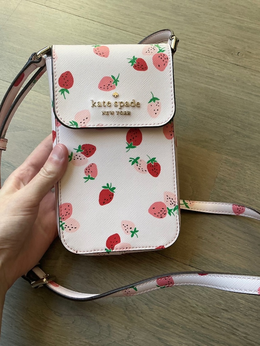 strawberry Kate spade staci wild flap crossbody bag
